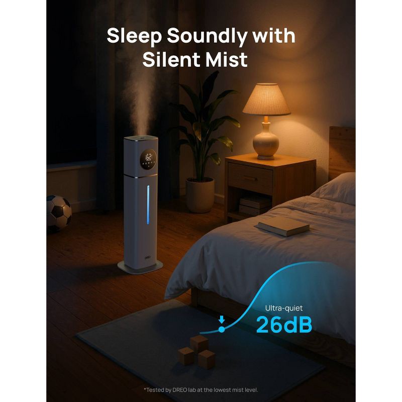slide 9 of 9, DREO 3gal 100H Smart Cool Mist Air Humidifier for Large Room up to 700 sq ft, 11 liter