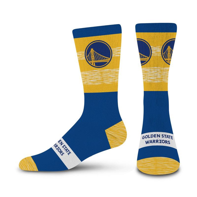 slide 1 of 3, NBA Golden State Warriors Mixer Crew Socks - Large, 1 ct