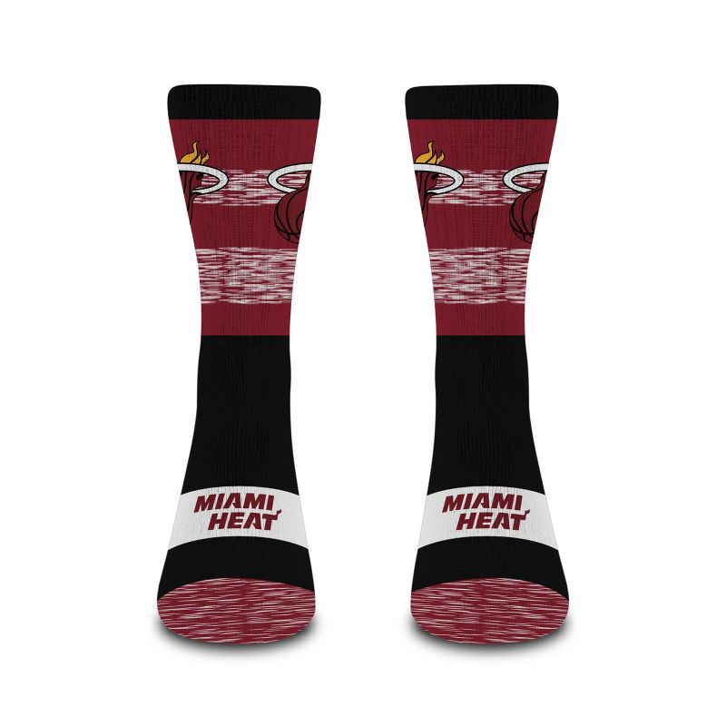 slide 2 of 3, NBA Miami Heat Mixer Crew Socks - Large, 1 ct