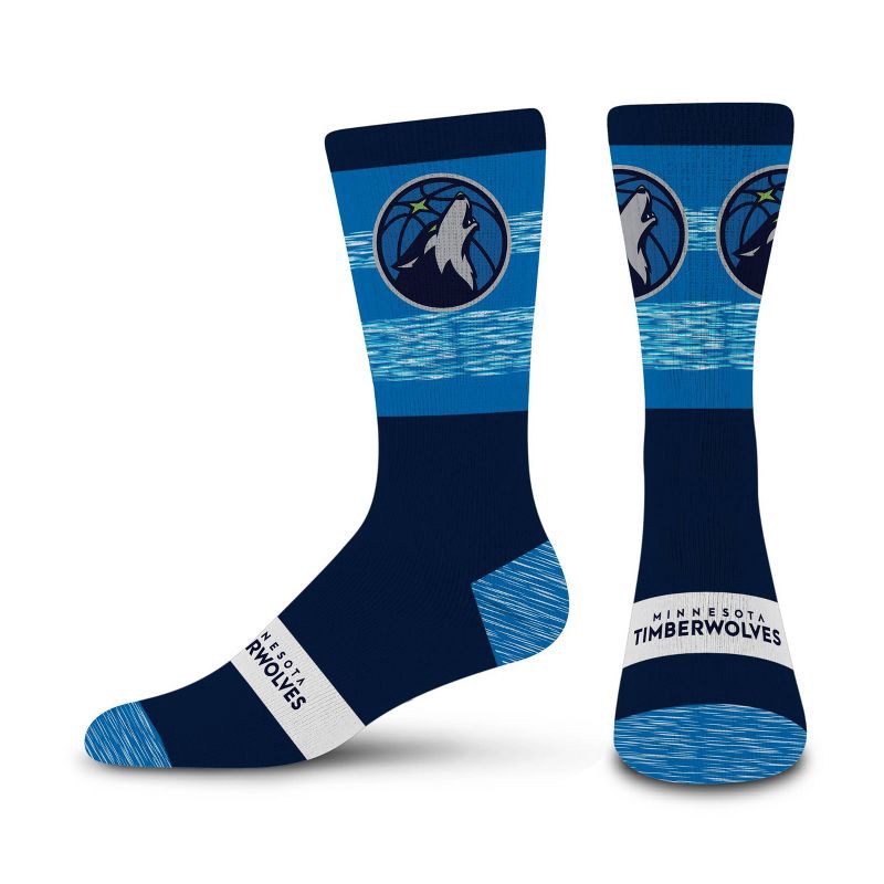 slide 1 of 3, NBA Minnesota Timberwolves Mixer Crew Socks - Large, 1 ct