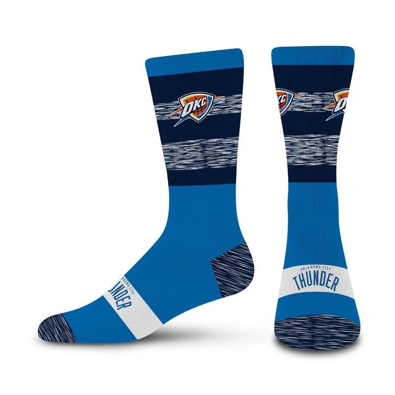 slide 1 of 3, NBA Oklahoma City Thunder Mixer Crew Socks - Large, 1 ct