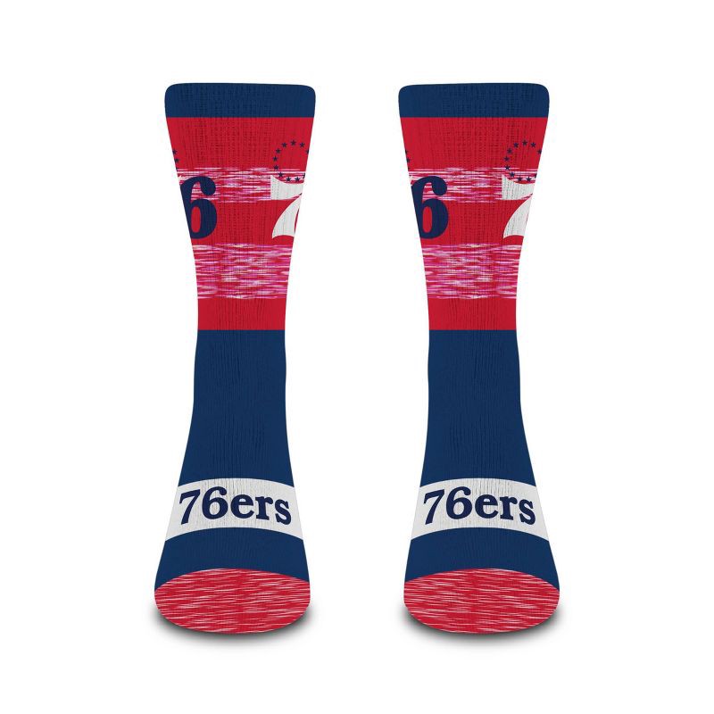 slide 2 of 3, NBA Philadelphia 76ers Mixer Crew Socks - Large, 1 ct