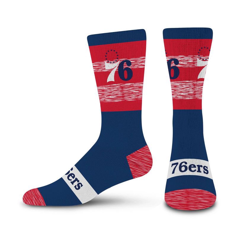 slide 1 of 3, NBA Philadelphia 76ers Mixer Crew Socks - Large, 1 ct