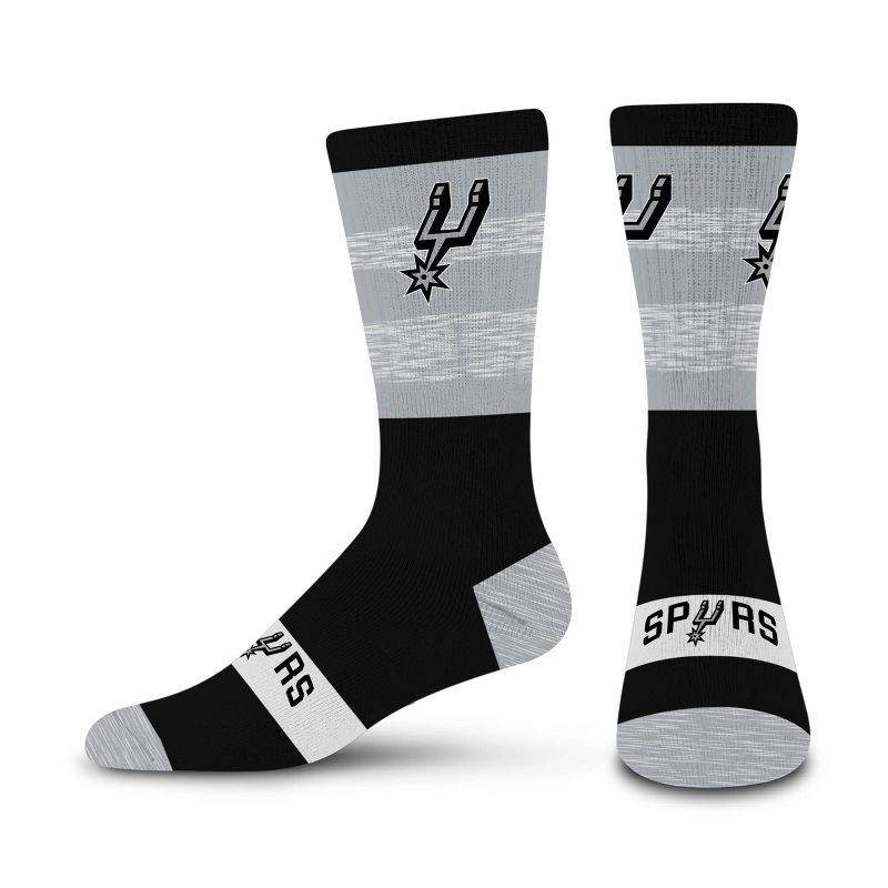 slide 1 of 3, NBA San Antonio Spurs Mixer Crew Socks - Large, 1 ct