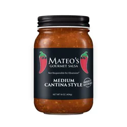 MATEO's Medium Heat Gourmet Cantina Style Salsa - 16oz