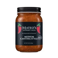 MATEO's Medium Heat Gourmet Cantina Style Salsa - 16oz