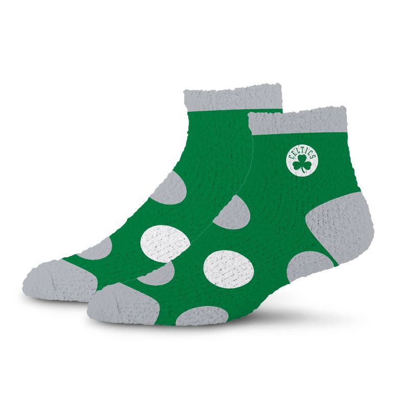 slide 1 of 3, NBA Boston Celtics Big Dot Fuzzy Socks, 1 ct