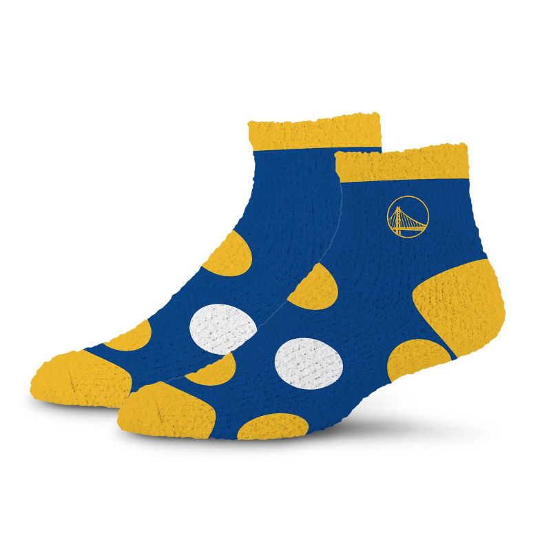 slide 1 of 3, NBA Golden State Warriors Big Dot Fuzzy Socks, 1 ct
