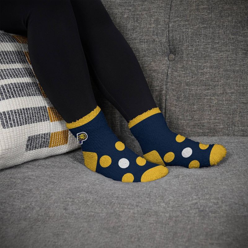 slide 3 of 3, NBA Indiana Pacers Big Dot Fuzzy Socks, 1 ct