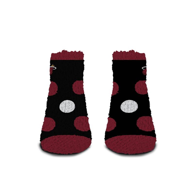 slide 3 of 3, NBA Miami Heat Big Dot Fuzzy Socks, 1 ct