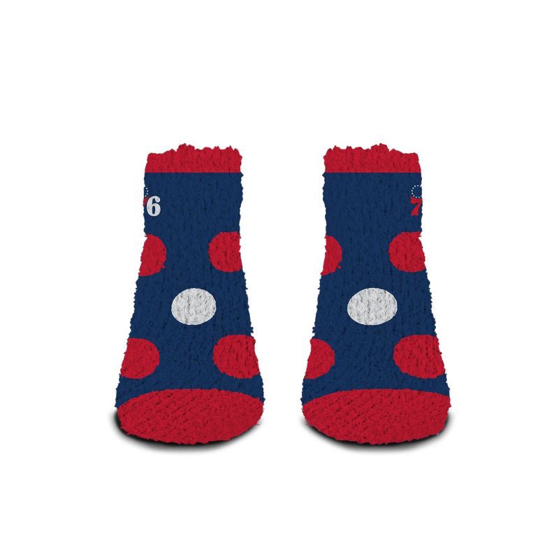 slide 2 of 3, NBA Philadelphia 76ers Big Dot Fuzzy Socks, 1 ct