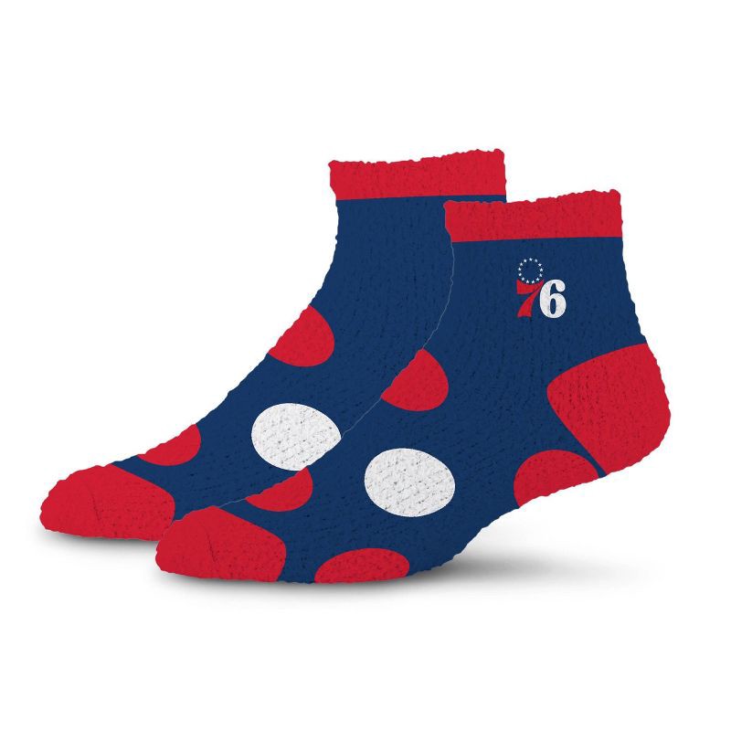 slide 1 of 3, NBA Philadelphia 76ers Big Dot Fuzzy Socks, 1 ct