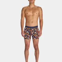 Pair of Thieves Men's Super Fit Print 2pk Boxer Briefs - Navy Blue S