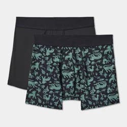 Pair of Thieves Men's Super Pouch Boxer Briefs 2pk - Black/Animal Print L