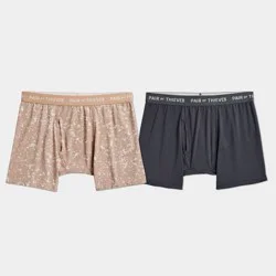 Pair of Thieves Men's Super Fit Print 2pk Boxer Briefs - Naturals M