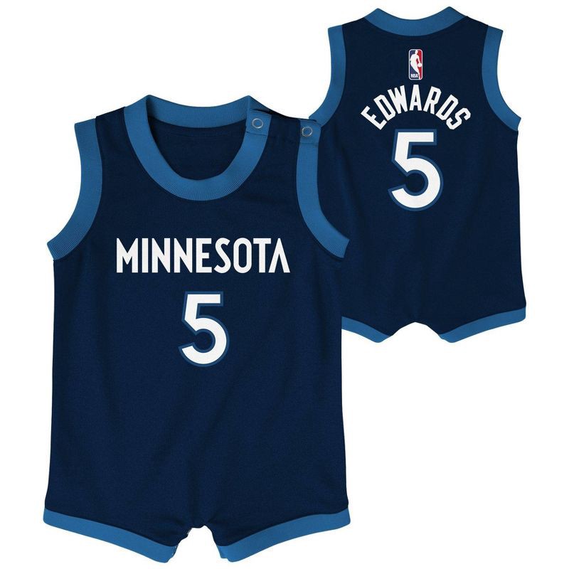 slide 1 of 3, NBA Minnesota Timberwolves Infant Anthony Edwards Bodysuit - 0-3 Months, 1 ct