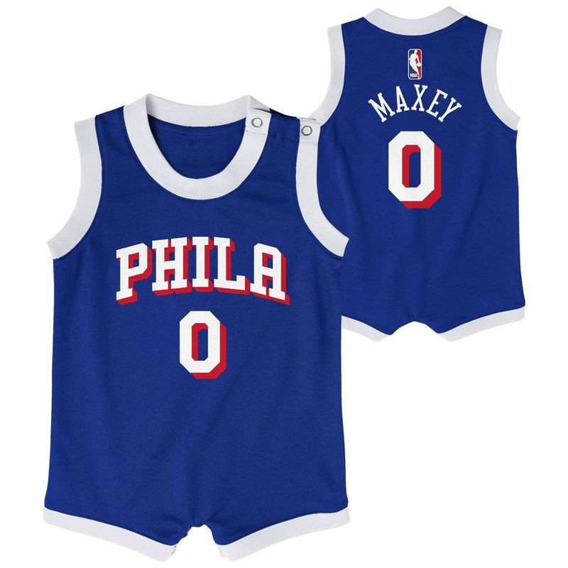 slide 1 of 3, NBA Philadelphia 76ers Infant Tyrese Maxey Bodysuit - 6-9 Months, 1 ct