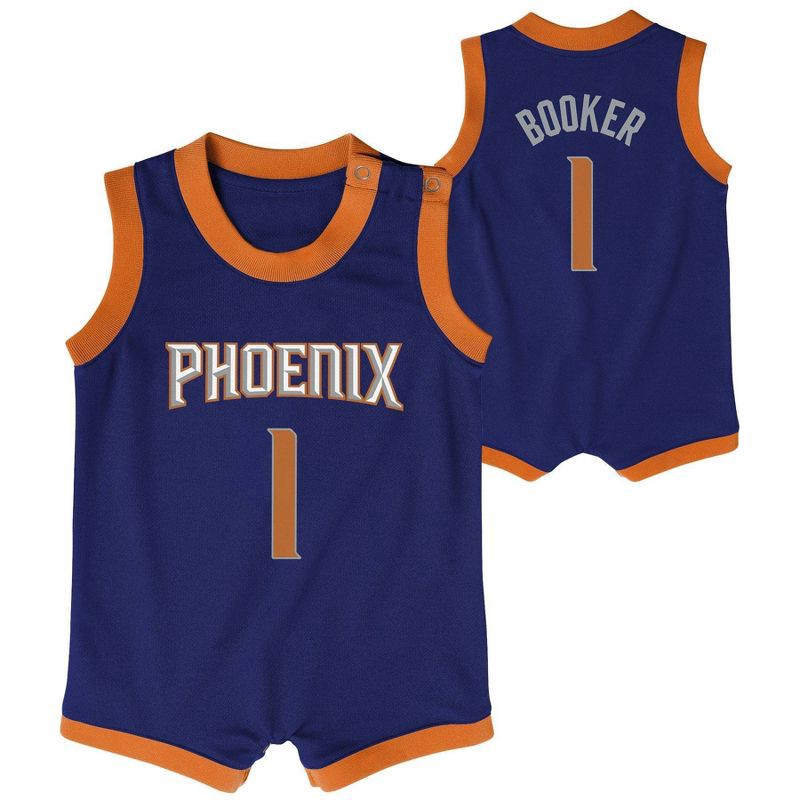 slide 1 of 3, NBA Phoenix Suns Infant Devin Booker Bodysuit - 0-3 Months, 1 ct