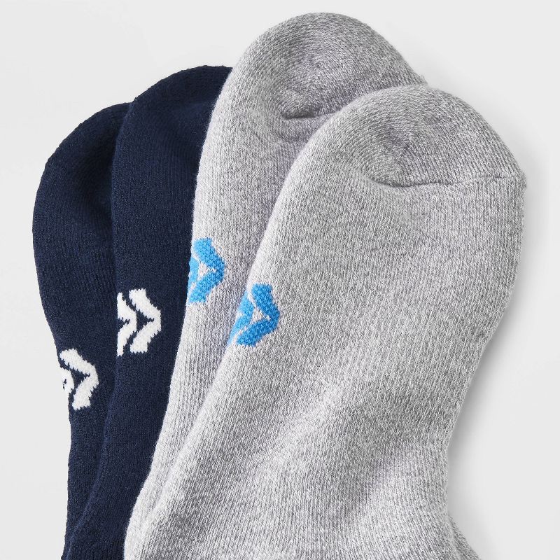 slide 3 of 3, Boys' 2pk Mountain Print Outdoor Crew Socks - All In Motion™ Blue L, 2 ct