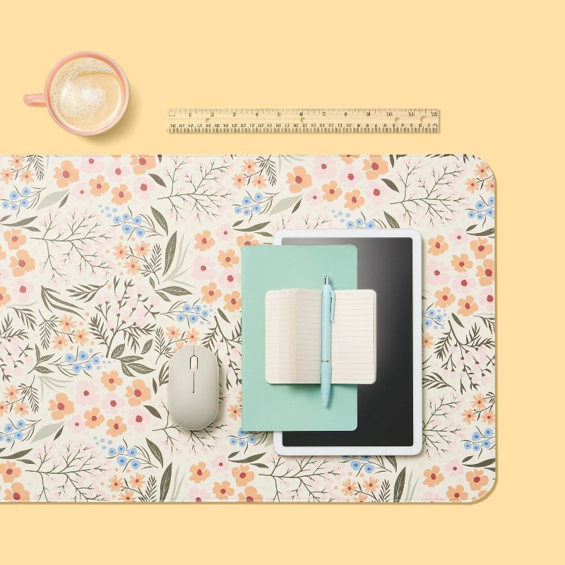 slide 2 of 3, Portable Desk Mat Floral - up&up™, 1 ct