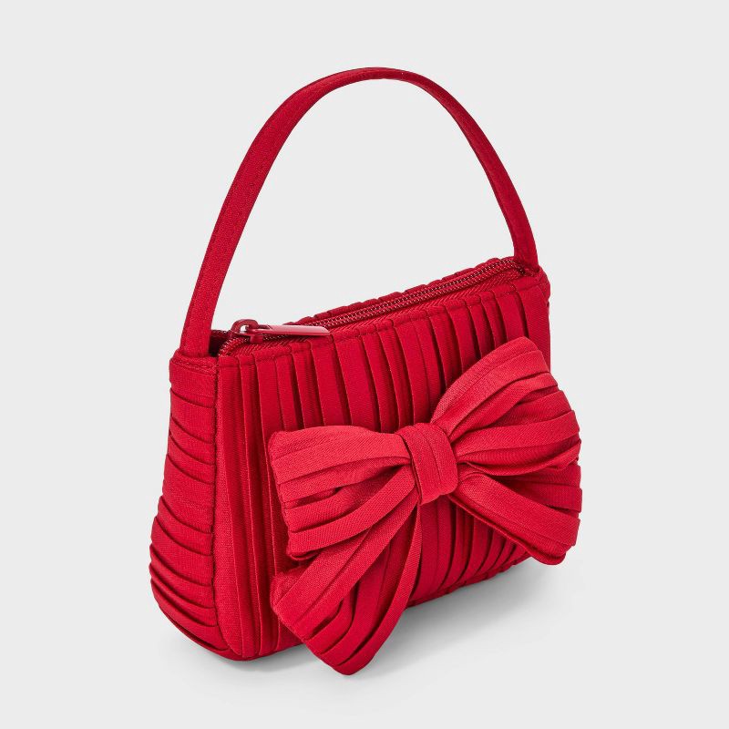 slide 2 of 4, Toddler Girls' Tulle Bow Purse - Cat & Jack™ Red, 1 ct