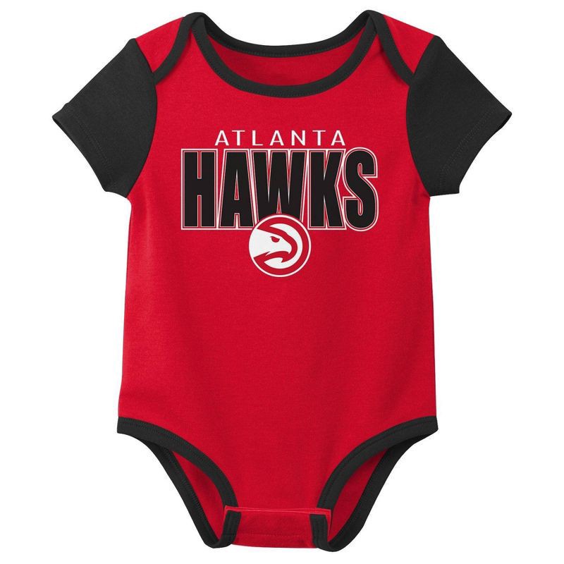 slide 2 of 4, NBA Atlanta Hawks Infant 3pk Bodysuit Set - 6-9 Months, 3 ct