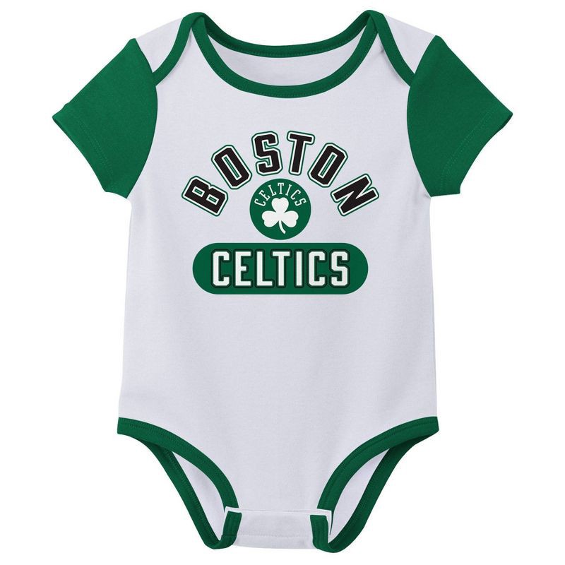 slide 3 of 4, NBA Boston Celtics Infant 3pk Bodysuit Set - 18 Months, 3 ct