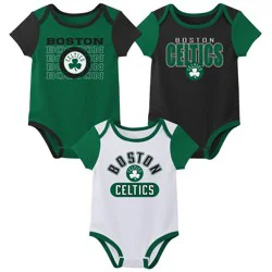 NBA Boston Celtics Infant 3pk Bodysuit Set - 18 Months
