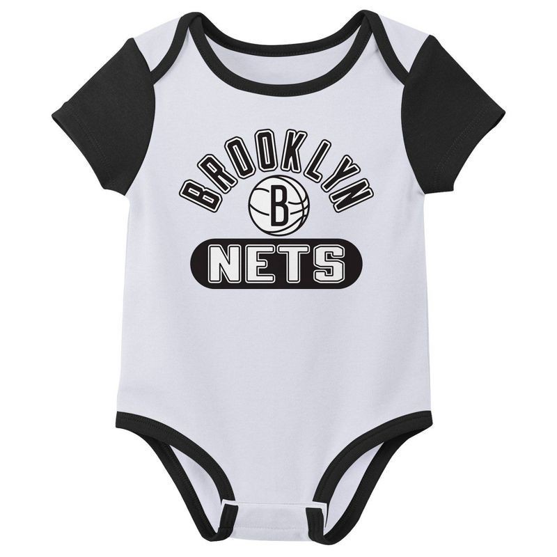 slide 3 of 4, NBA Brooklyn Nets Infant 3pk Bodysuit Set - 12 Months, 3 ct