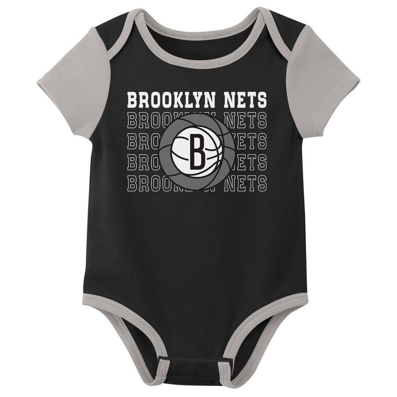 slide 4 of 4, NBA Brooklyn Nets Infant 3pk Bodysuit Set - 12 Months, 3 ct