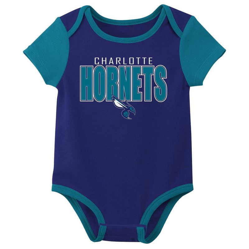 slide 2 of 4, NBA Charlotte Hornets Infant 3pk Bodysuit Set - 12 Months, 3 ct