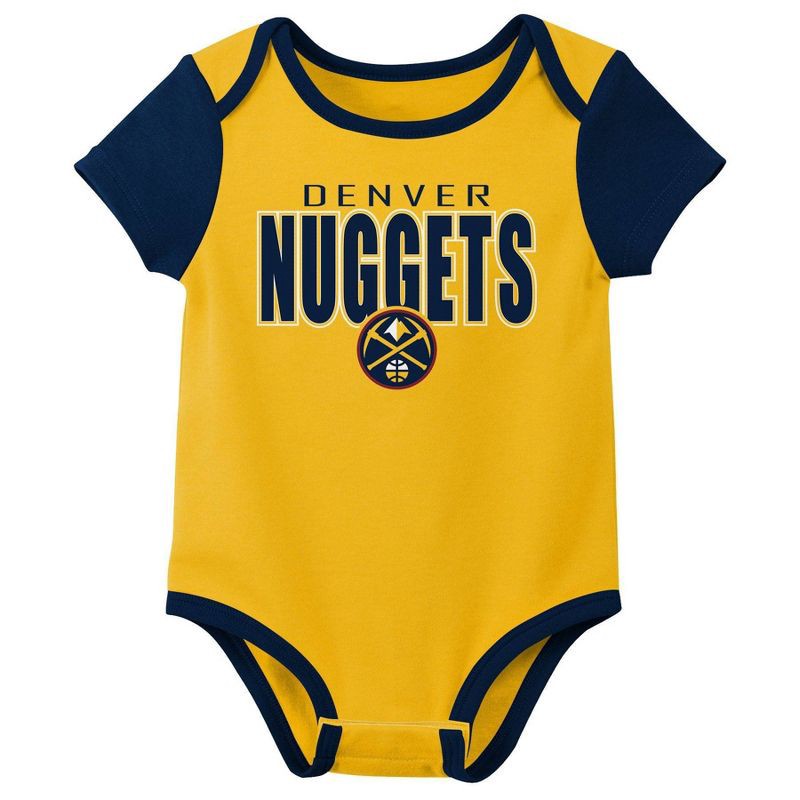 slide 2 of 4, NBA Denver Nuggets Infant 3pk Bodysuit Set - 6-9 Months, 3 ct