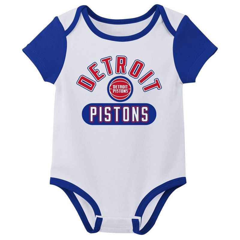 slide 3 of 4, NBA Detroit Pistons Infant 3pk Bodysuit Set - 3-6 Months, 3 ct