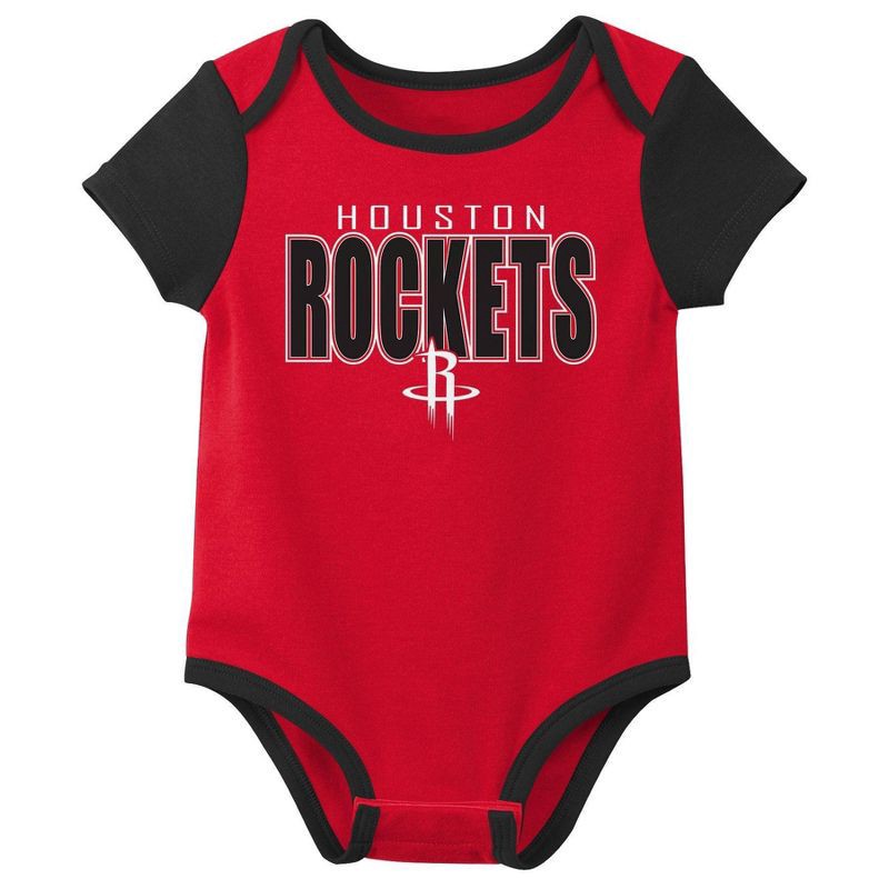 slide 2 of 4, NBA Houston Rockets Infant 3pk Bodysuit Set - 12 Months, 3 ct