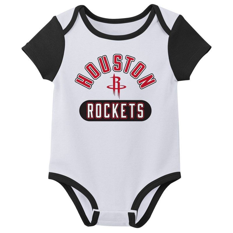 slide 3 of 4, NBA Houston Rockets Infant 3pk Bodysuit Set - 12 Months, 3 ct