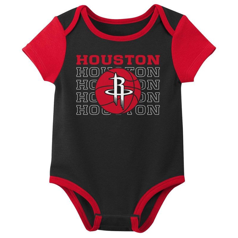 slide 4 of 4, NBA Houston Rockets Infant 3pk Bodysuit Set - 12 Months, 3 ct