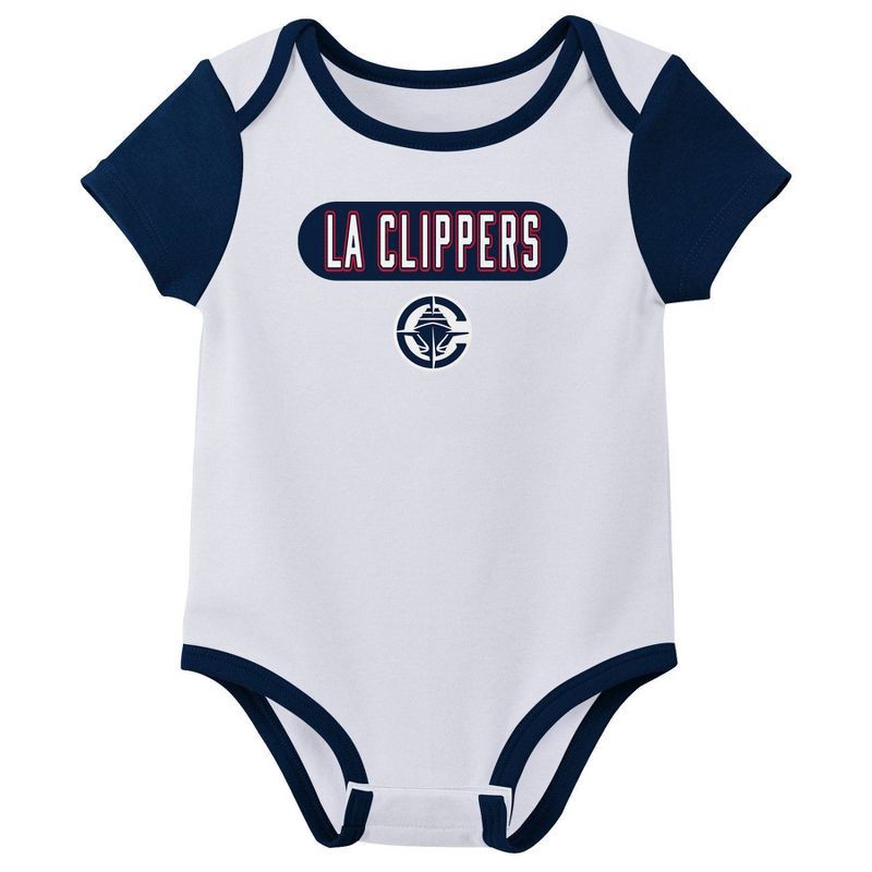 slide 3 of 4, NBA Los Angeles Clippers Infant 3pk Bodysuit Set - 0-3 Months, 3 ct