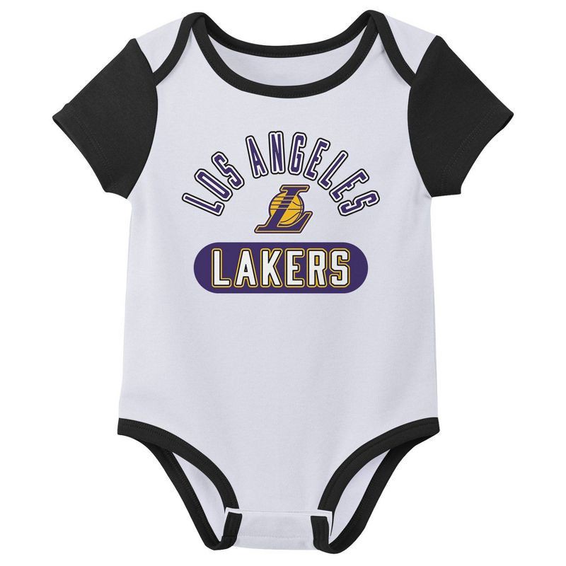 slide 3 of 4, NBA Los Angeles Lakers Infant 3pk Bodysuit Set - 18 Months, 3 ct