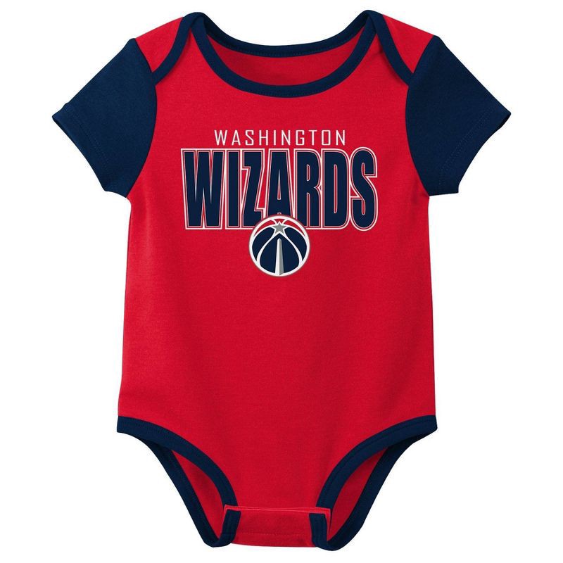 slide 2 of 4, NBA Washington Wizards Infant 3pk Bodysuit Set - 12 Months, 3 ct