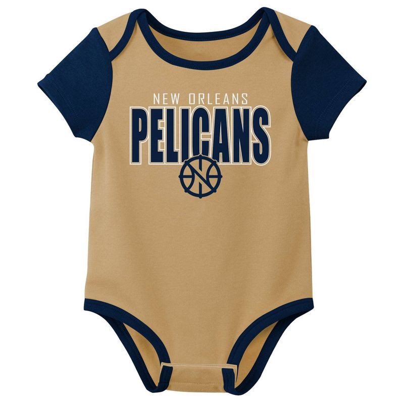 slide 2 of 4, NBA New Orleans Pelicans Infant 3pk Bodysuit Set - 12 Months, 3 ct
