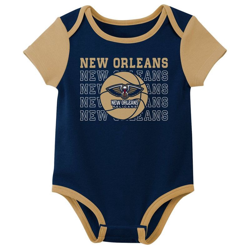 slide 4 of 4, NBA New Orleans Pelicans Infant 3pk Bodysuit Set - 12 Months, 3 ct