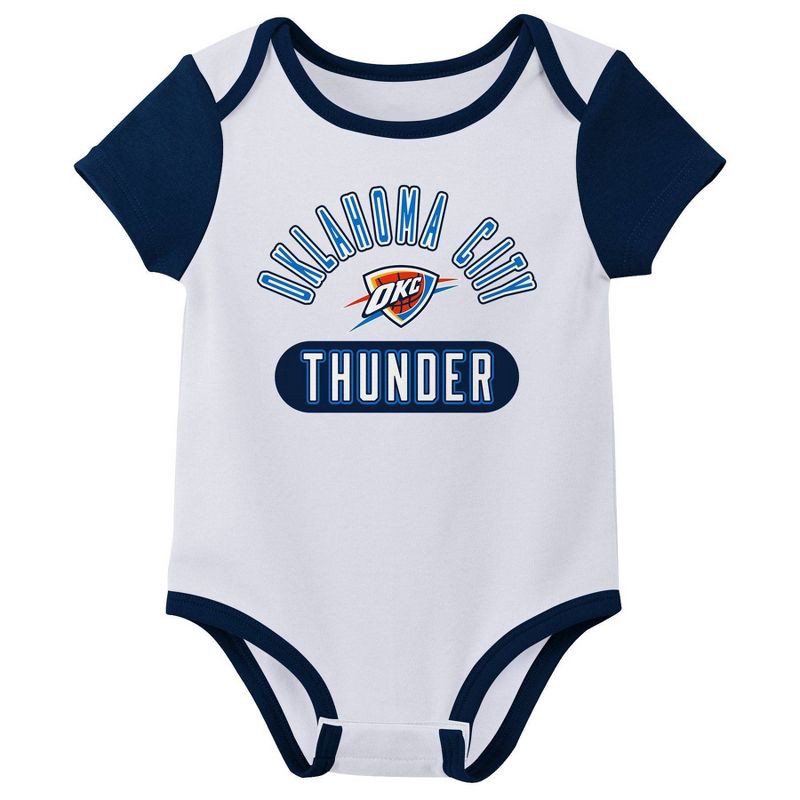 slide 3 of 4, NBA Oklahoma City Thunder Infant 3pk Bodysuit Set - 18 Months, 3 ct