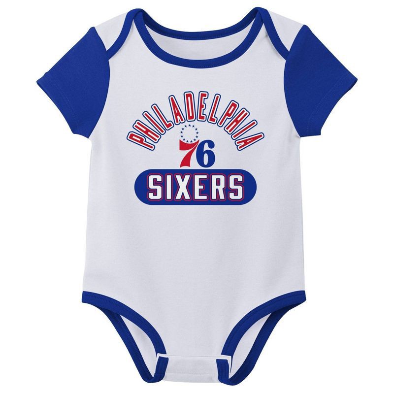 slide 3 of 4, NBA Philadelphia 76ers Infant 3pk Bodysuit Set - 3-6 Months, 3 ct