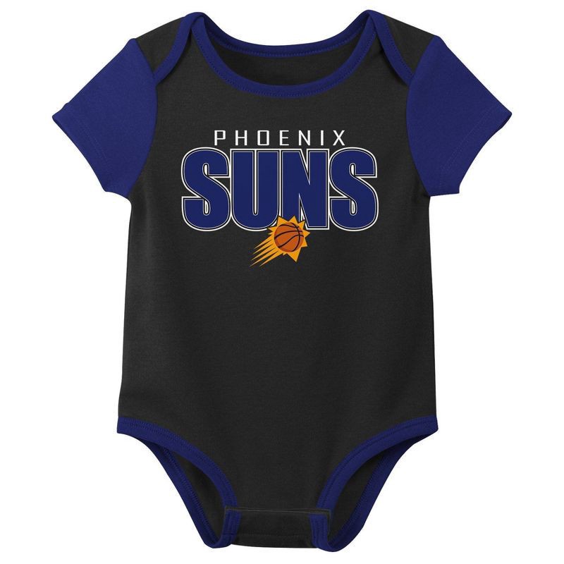 slide 2 of 4, NBA Phoenix Suns Infant 3pk Bodysuit Set - 0-3 Months, 3 ct