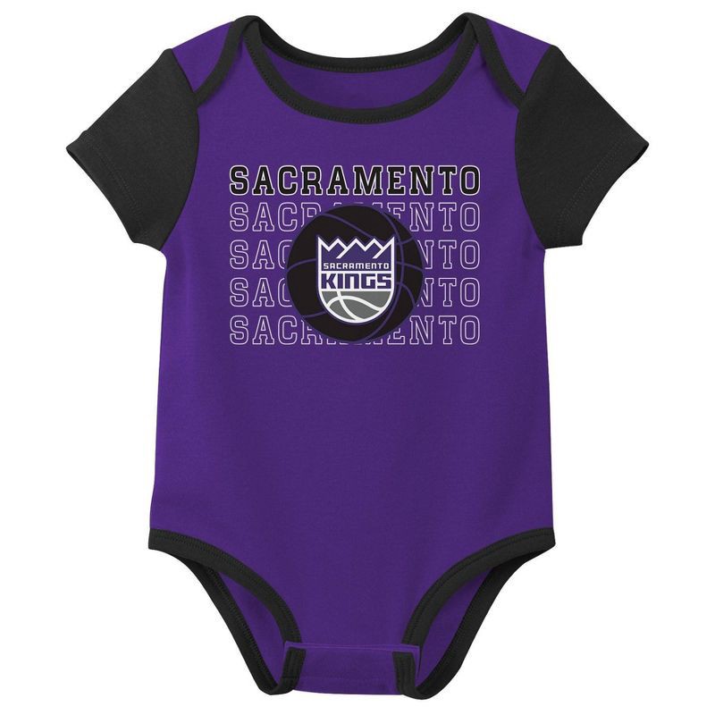 slide 4 of 4, NBA Sacramento Kings Infant 3pk Bodysuit Set - 6-9 Months, 3 ct