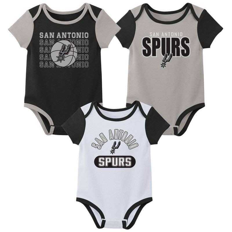 slide 1 of 4, NBA San Antonio Spurs Infant 3pk Bodysuit Set - 3-6 Months, 3 ct