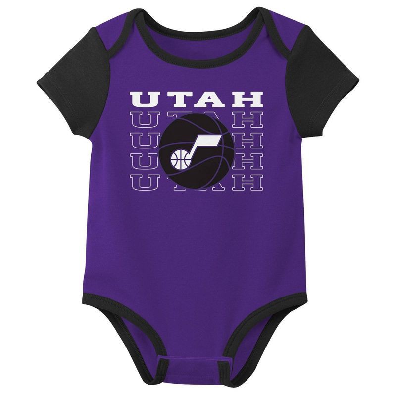slide 4 of 4, NBA Utah Jazz Infant 3pk Bodysuit Set - 3-6 Months, 3 ct