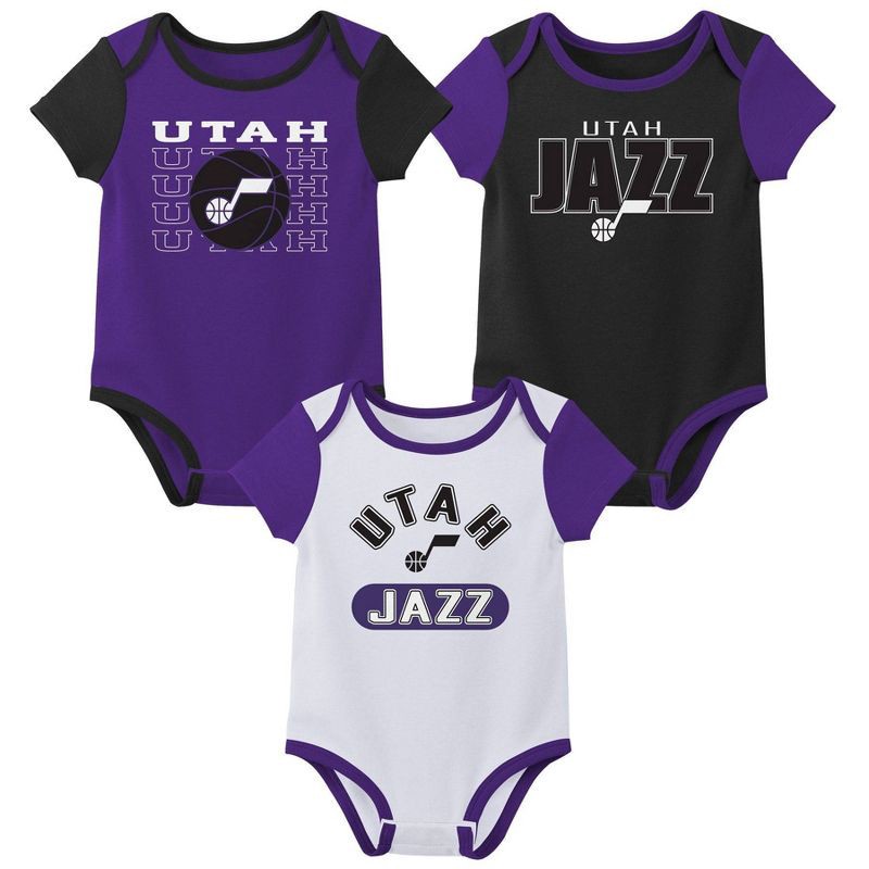 slide 1 of 4, NBA Utah Jazz Infant 3pk Bodysuit Set - 3-6 Months, 3 ct