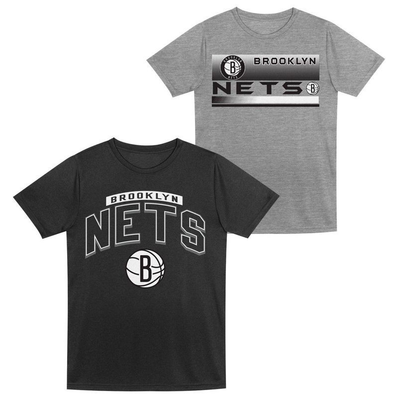 slide 1 of 3, NBA Brooklyn Nets Toddler 2pk Gray T-Shirt Set - 4T, 2 ct