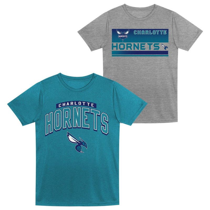 slide 1 of 3, NBA Charlotte Hornets Toddler 2pk Gray T-Shirt Set - 2T, 2 ct